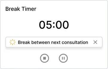 Break Timer widget at 05:00