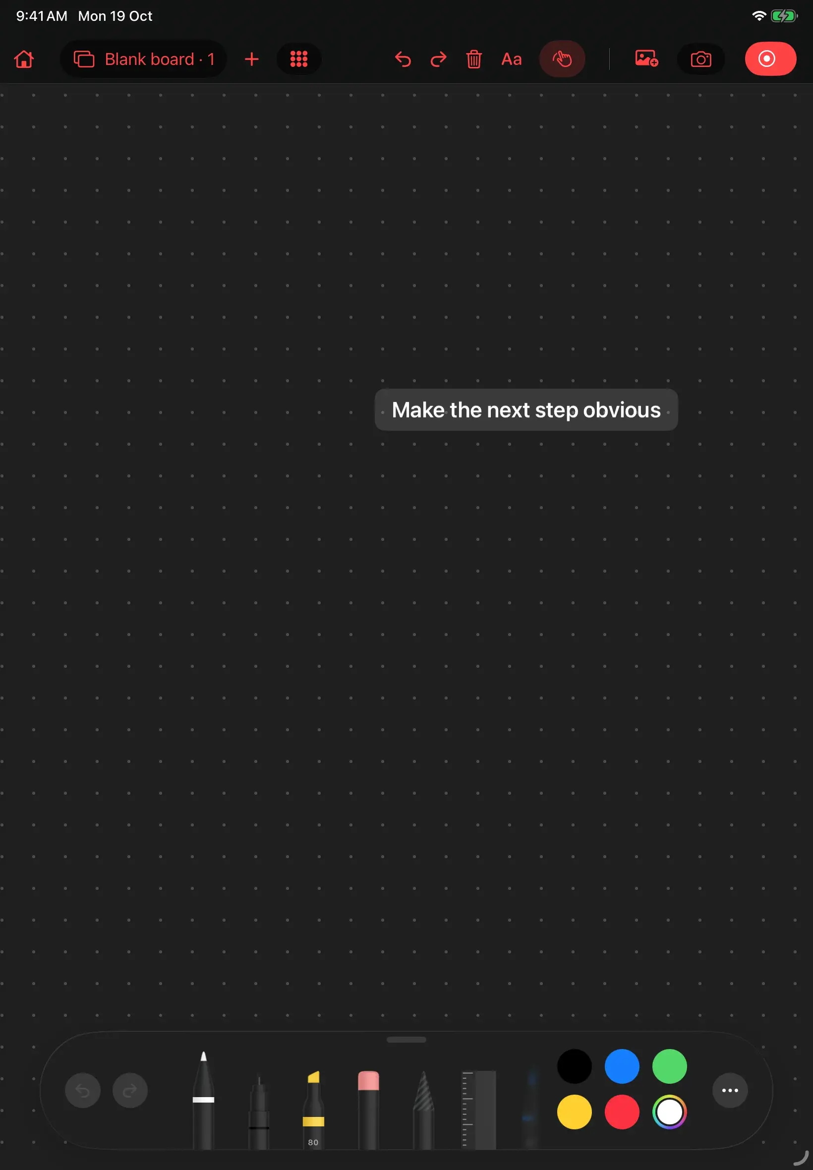 YamDraw: Board with demonstration ink and text notes