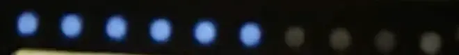 Close-up from the still: a row of lights