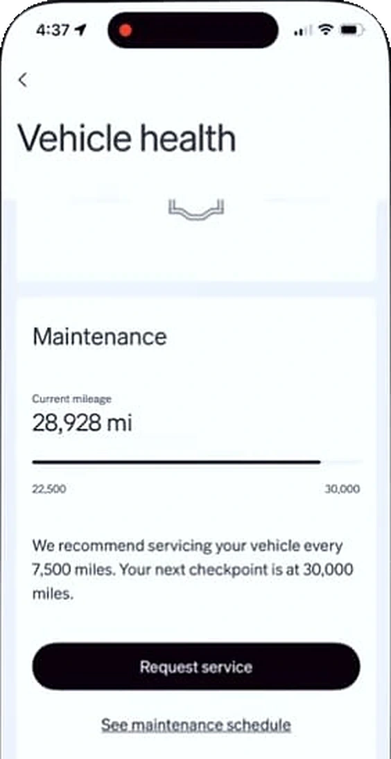 Rivian app: the next service as a bar