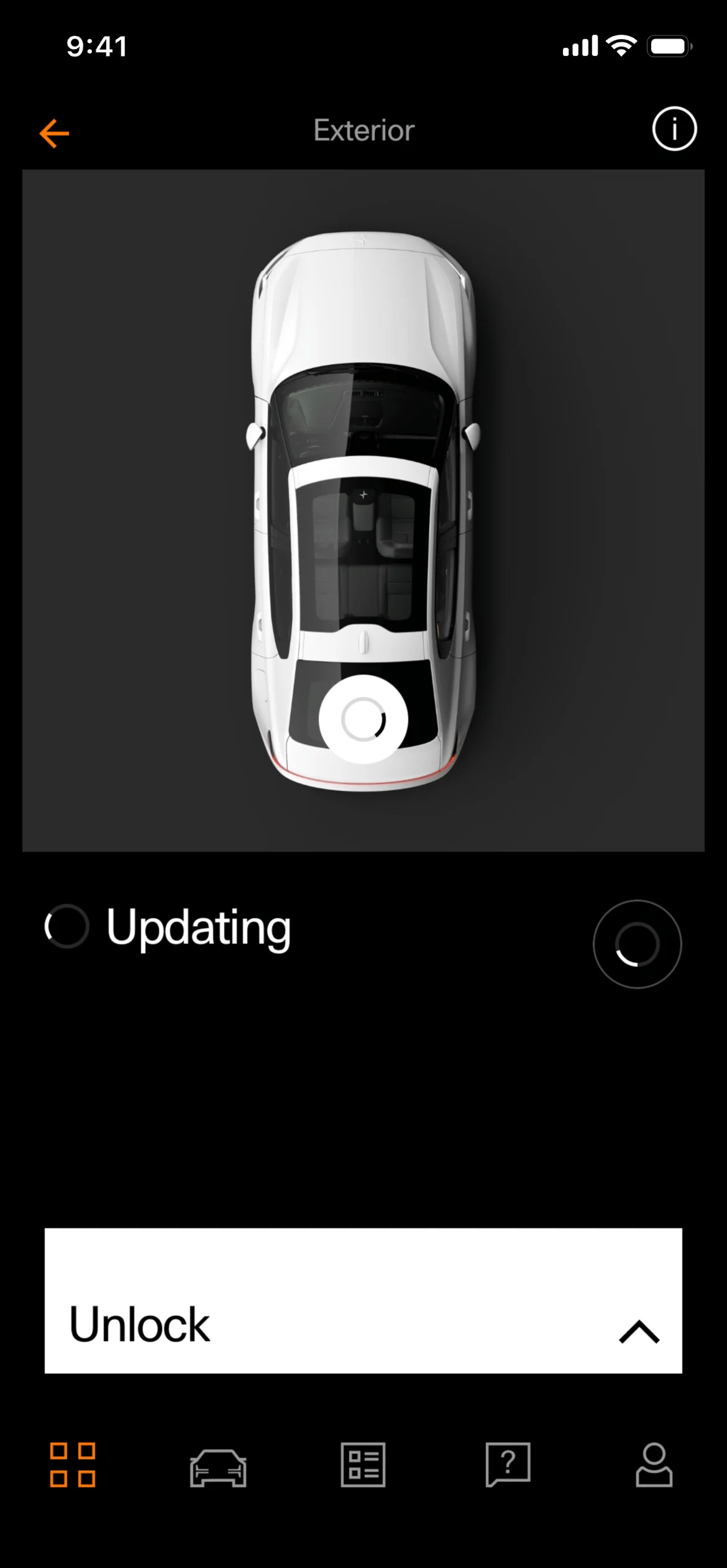 Polestar app: the car as the control