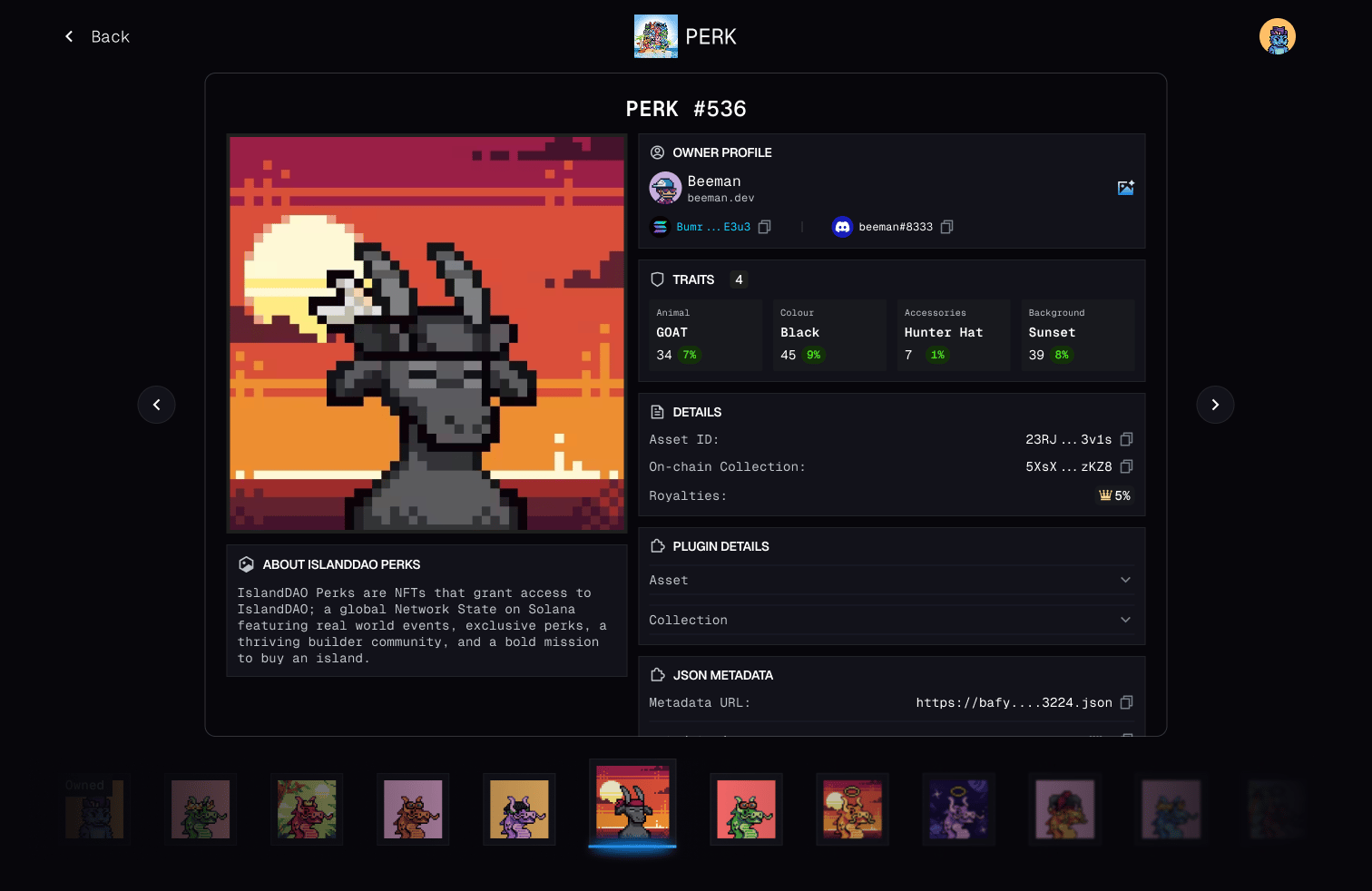 Improved public Pubkey NFT detail interface