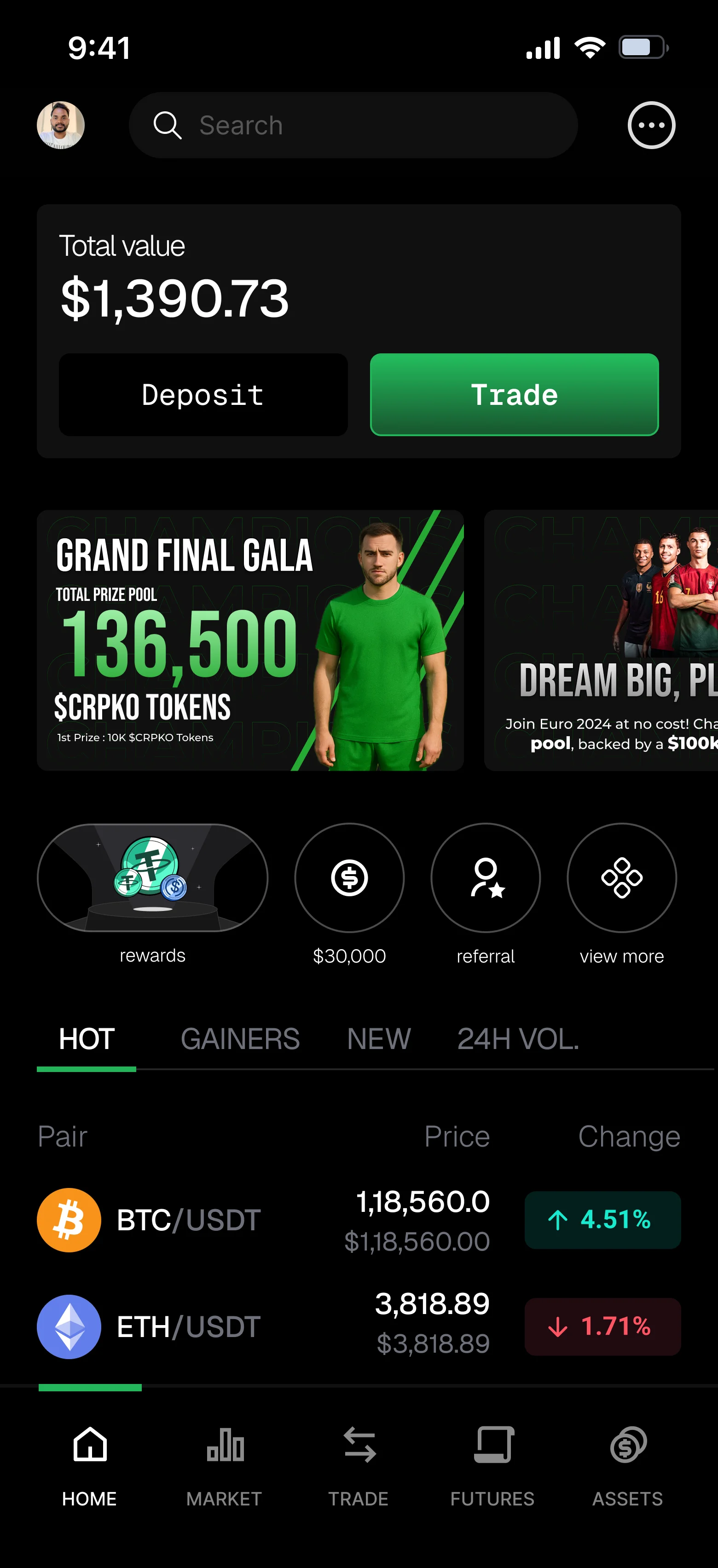 Wealth Green mobile CRPKO concept