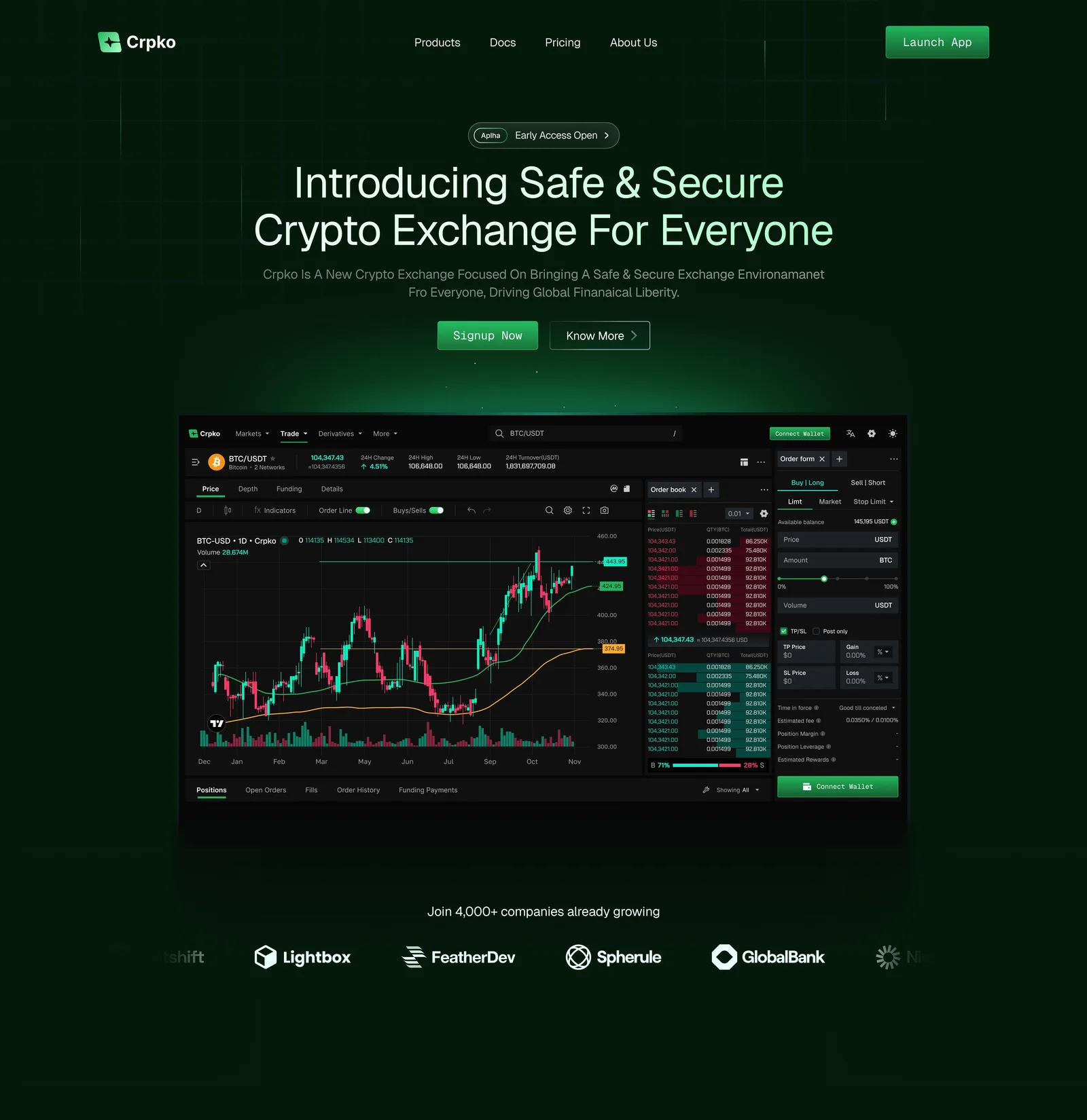 Green dark website static direction